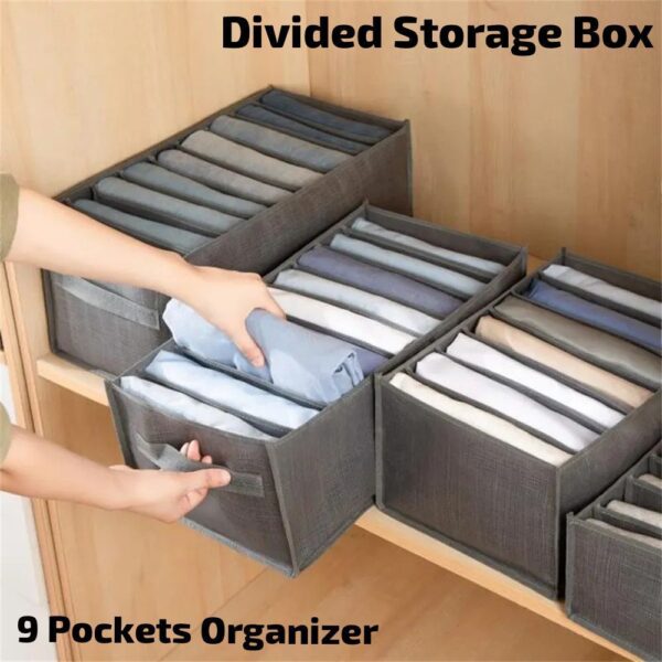 9-Pocket Woven Clothes Wardrobe