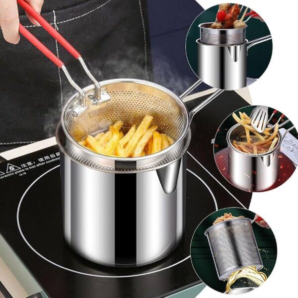 Double Layer Stainless Steel Deep Frying Pot