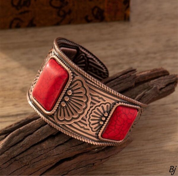 Antique MeenaKari Hand Cuff - Image 2