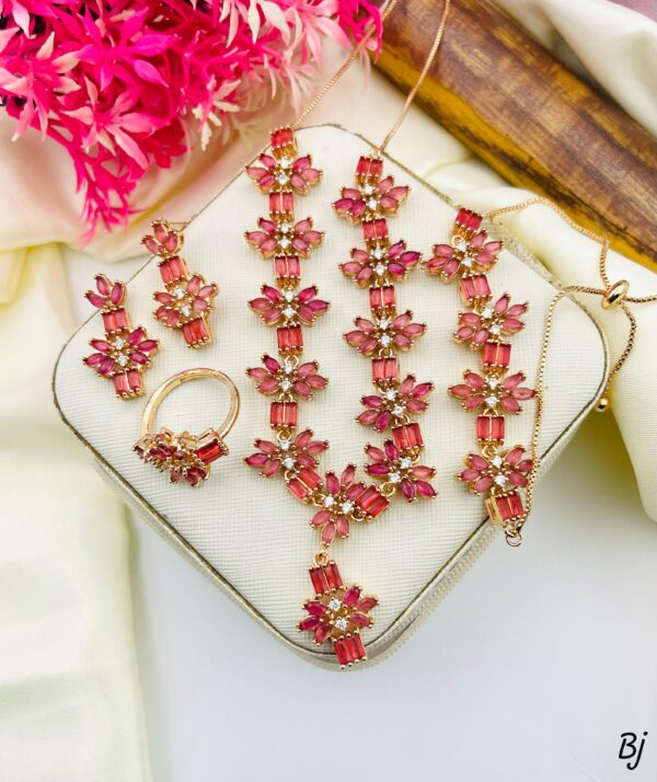 Design Gold Plated Zircon Combo Set - Image 2