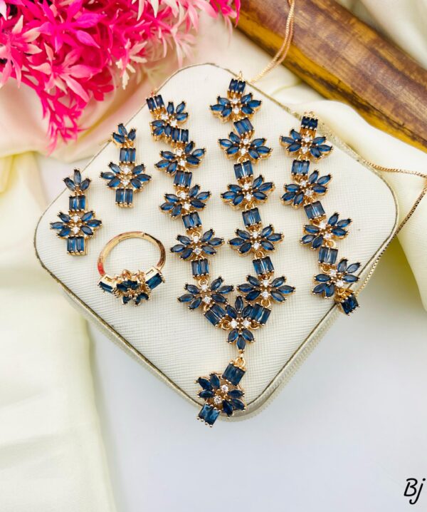 Design Gold Plated Zircon Combo Set