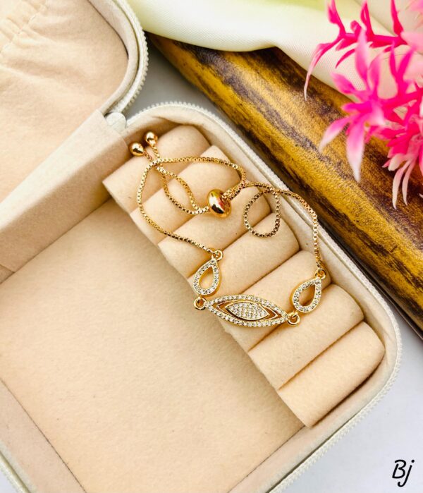 Gold Plated Micro Zircon Hand Bracelet