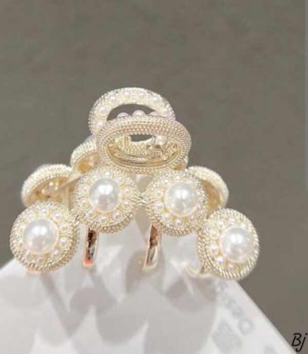 Pearls Work Rhinestone Hair Claw Clip