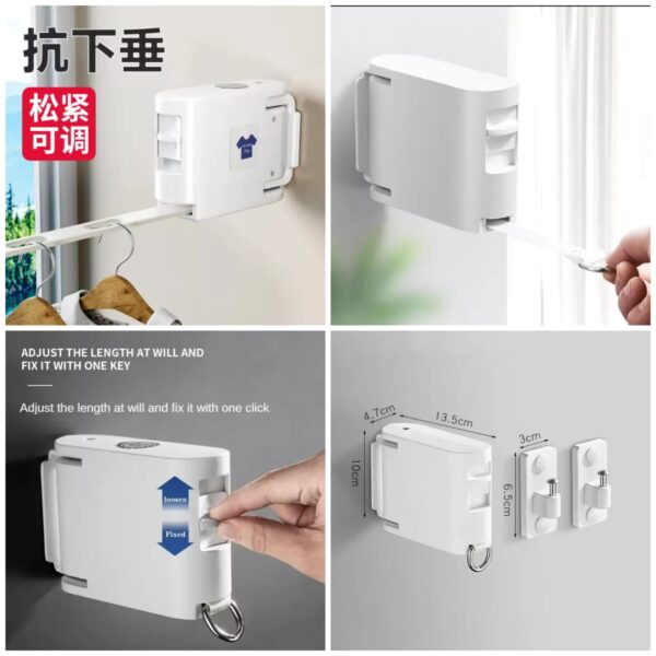 34 Holes Hanging Clothes Retractable Clothesline