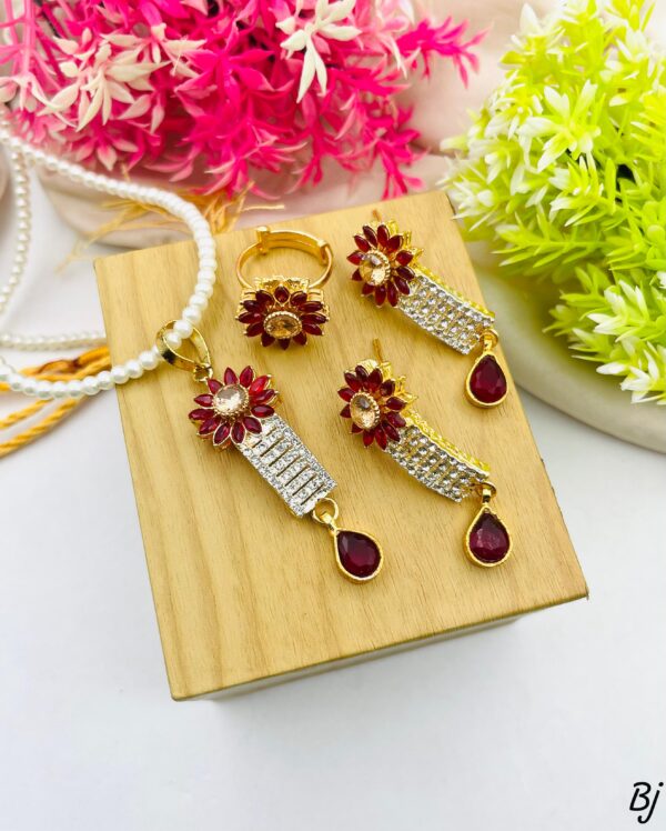 Fancy Beautiful Flower Design Egyption Combo Set - Image 2