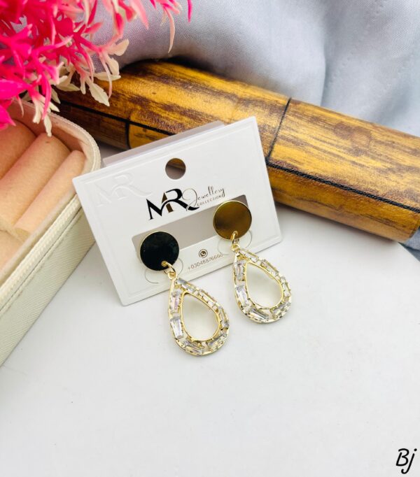 Gold Plated Zircon Studs - Image 3