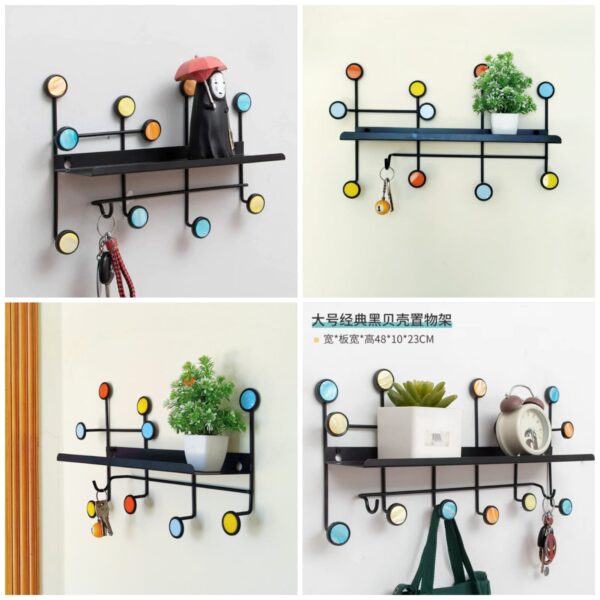 Nordic Style Wall Shelf With Hook