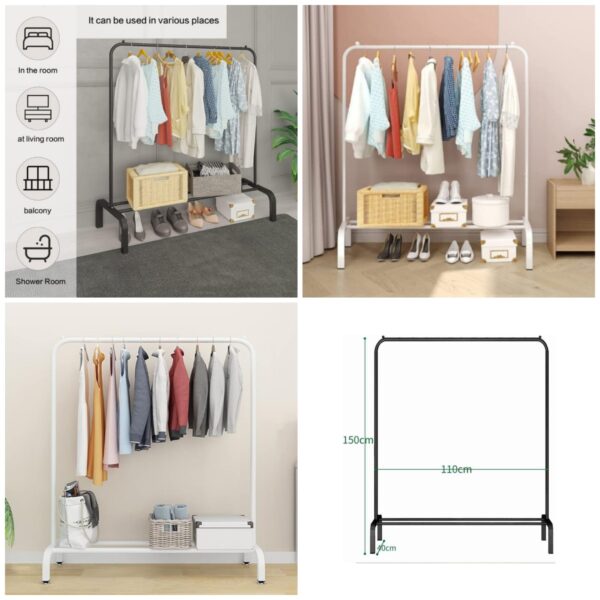 Single Pole Metal Cloth Stand