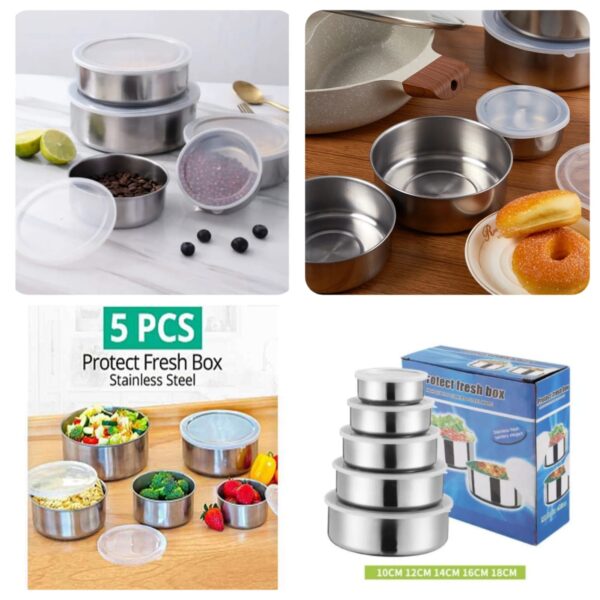 Stainless Steel 5pcs Bowl Set
