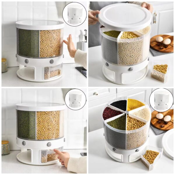 6Part 10kg Rotating Cereal Dispenser