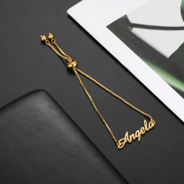 Customized Name Bracelet With Adjustable Chain