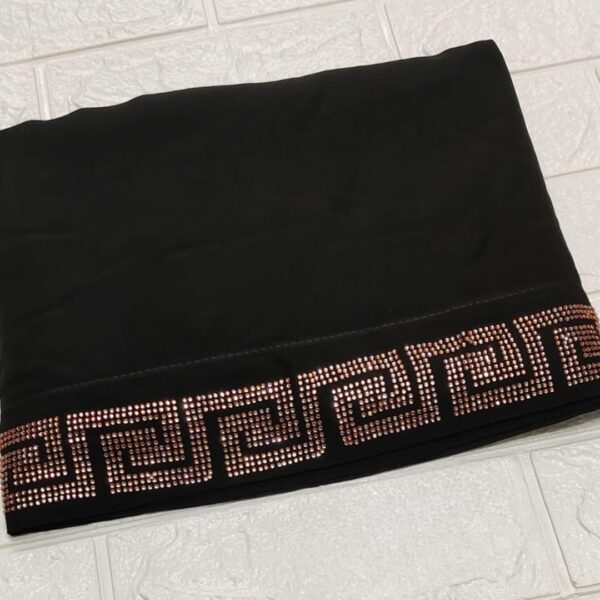 Artical irani big size border matalic stone chadar - Image 3